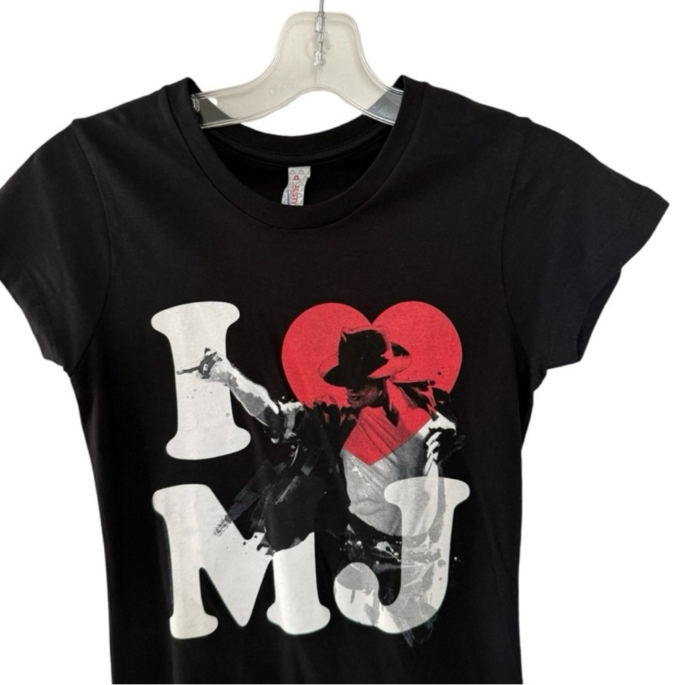 Vintage Y2K Michael Jackson King of Pop Baby Tee Shirt Size Small S Cotton - Picture 3 of 10
